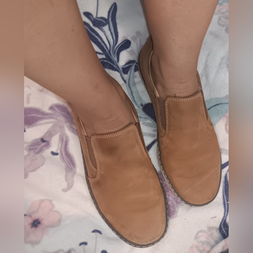 Tan Slip-On Women's Shoes